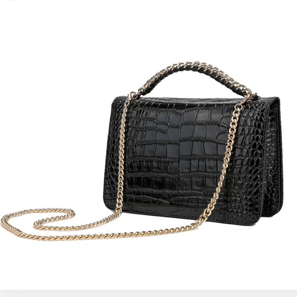 NWOT Tiffany&Fred Alligator Embossed Leather SatchelShoulder finest Whole-Grain - Picture 3 of 6